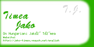 timea jako business card